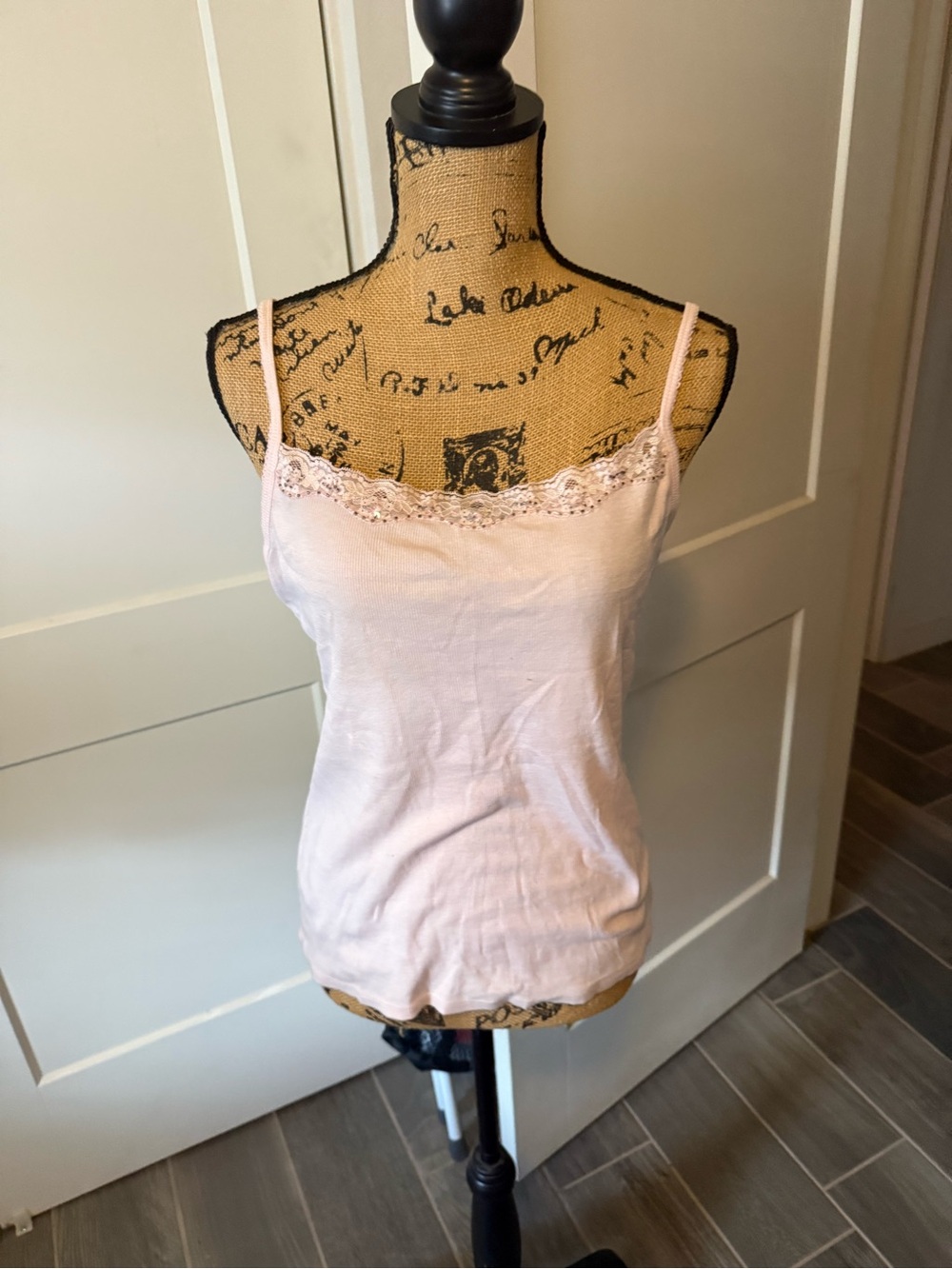 Soma Pale Pink Lace-Trim Camisole